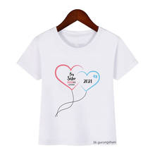 Love Big Sister 2021 Cartoon Elephant Print Summer Tops Boys/girls T-shirt Tops Cute Kids New T Shirt Tumblr Children Clothing 2024 - buy cheap