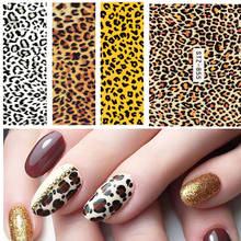 5 Sheets Water Transfer Nail Stickers Leopard Print Decals Animal Watermark Polish Wraps Tips Nail Art Decorations STZ846 2024 - buy cheap