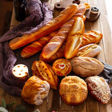 Simulação de pão moda francês suave perfumado bolo falso comida realista de alta qualidade decoração de pão adereços de fotografia 2024 - compre barato