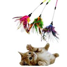 Популярные игрушки для кошек, бумажные спиральные цветные палочки с перьями, забавная игрушка для кошек, прорезыватель, палочки, Tease2 2024 - купить недорого