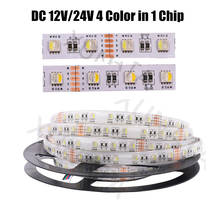 Tira de luces led de 5m, 12V de CC, 24V, RGBW/RGBWW, 4 colores en 1, chip LED, 60led/m, 300LED, impermeable, 5050 SMD, cinta Flexible 2024 - compra barato