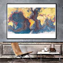 Seismicity of The Earth World Map Posters and Prints Living Room Wall Art Pictures canvas Painting Office Home Decoration Maps 2024 - buy cheap