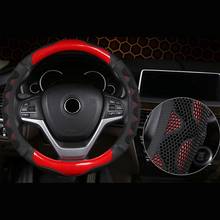 Car Steering Wheel Cover Breathable Anti Slip PU Leather Steering Covers Suitable 37-38cm Car Auto Decoration Accessories 2024 - buy cheap