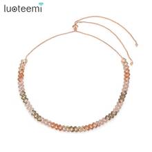 LUOTEEMI-collar de cadena de cuerda para mujer, diseño clásico de Hip Hop, accesorios de moda, joyería para fiesta, regalos de Navidad, collar femenino 2024 - compra barato