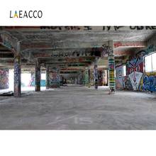 Laeacco grunge graffiti casa deserta interior passagem cênica foto fundo fotográfico fotochamada estúdio 2024 - compre barato