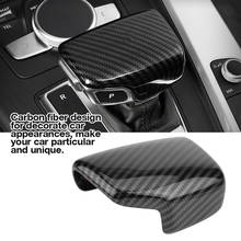 Car Interior Gear Shift Knob Head Cover Sticker Trim interior decorative for Audi Q5 (FY) 2018 Carbon Fiber 2024 - buy cheap