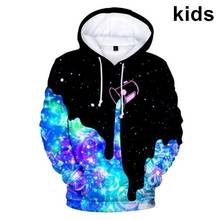 3 To 14 Years Kids Hoodies Black Pouring Milk Starry Paint Bucket 3D Sweatshirt Boys Girls Tie dyed Printed Jacket Teen Clothes 2024 - buy cheap