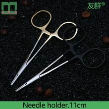 Needle holder black handle aureate handle 11cm needle forceps surgical operating instrument stainless steel 2024 - buy cheap