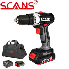 20V Cordless Screwdriver Electric Drill with Li-ion Battery Toolbag SC1180 by SCANS Professional Tool Dual Speed Free Return 2024 - buy cheap