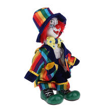 Muñeca de payaso Arlequín de 7 pulgadas, juguete con cabeza de porcelana, manos y pies, de 7 pulgadas, 18cm/7,09 pulgadas 2024 - compra barato