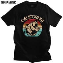Vintage California T Shirt Men Soft Cotton Grizzly Bear T-shirt O-neck Short Sleeve Casual Graphic Tee Slim Fit Clothing Gift 2024 - buy cheap