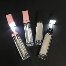 7ml Wholesale Empty LED Lip Glaze Tube Cosmetic Lipstick Clear Bottle Pink,Black Lids Lip Gloss Lip Oil Wand Tubes with Stoppers 2024 - buy cheap