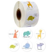 500pcs/roll 6 Styles Animals Thank You Reward Stickers Labels Scrapbooking Kids  2024 - buy cheap