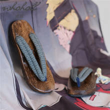 Японские деревянные тапки для мужчин и женщин WHOHOLL Geta, летние тапки для самурая, обувь для косплея 2024 - купить недорого