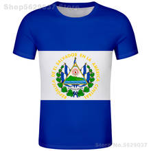 EL SALVADOR t shirt diy free custom made name number slv t-shirt nation flag spanish republic salvadoran sv print photo clothing 2024 - buy cheap