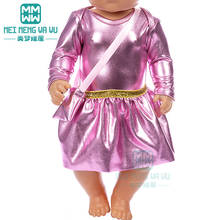 Ropa para muñecas, vestido de princesa con lentejuelas, 43 cm, juguete para muñeca recién nacida, muñeca americana de 18 pulgadas, nuestra generación 2024 - compra barato