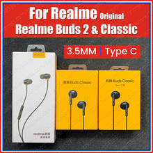 RMA155/2001 оригинальные наушники Realme Buds 2 Buds Classic Type C 3,5 мм гарнитура Realme 7 Pro X50m X7 Pro X3 X2 Pro XT 6S 6i C3 2024 - купить недорого