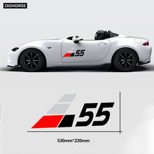 1 шт. гоночный Спорт 55 стиль Автомобильная дверь боковая Наклейка на тело для Mazda MX 5 Аксессуары 2024 - купить недорого