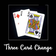 Three Card Change Card Magic Tricks Stage Close Up Magia Instant Card Change Magie Gimmick For Professional Magicians 2024 - buy cheap