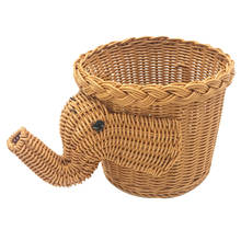 Handmade Bamboo Elephant Wicker Picnic Basket Food Bread Camping Picnic Basket Bamboo Fruit Storage Basket 2024 - buy cheap