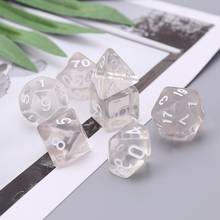 Set Of 7 Sided Polyhedral Dice For RPG DND D&D D4-D20 Clear N30 20 Dropship 2024 - buy cheap