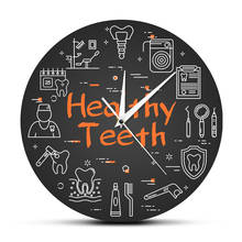 Медицинское оборудование для ухода за зубами, настенные часы для чистки зубов, для стоматолога, здравоохранения и медицины, декоративные настенные часы 2024 - купить недорого