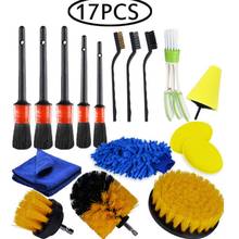 Detailing Brush Set Car Cleaning Brushes Power Scrubber Drill Brush For Car Leather Air Vents Rim Cleaning Dirt Dust Clean Tools 2024 - buy cheap