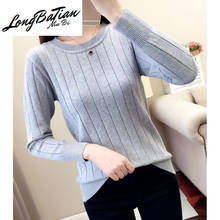 Autumn Fashion Knitted Sweater Women Knitwear Pullover Big size Long sleeve O Neck Black Knit Jumper Harajuku White Tops Female 2024 - buy cheap
