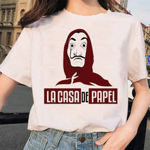 ropa mujer 2021 New Money Heist Tshirt The House of Paper La Casa De Papel T Shirt Women Summer Dali Mask Casa De Papel T-shirt 2024 - buy cheap