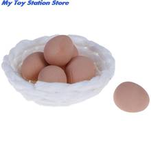 Conjunto de ovos de simulação em escala 1/12, para casa de bonecas, miniatura, brinquedo de cozinha, para crianças 2024 - compre barato