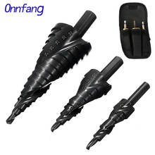 3pcs HSS Cobalt Step Stepped Drill Bit Set 4-32MM Triangle Shank Hole Nitrogen High Speed Steel Spiral For Metal Steel 2024 - buy cheap