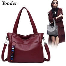 Large capacity women shoulder bag soft leather casual tote bags handbags for women 2020 big ladies hand bags gray black wine red 2024 - buy cheap