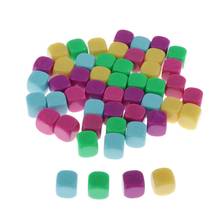 50pcs 16mm Blank 6 Sided Dice Mixed Color for Wargames Casualty Markers - Round Corner 2024 - buy cheap