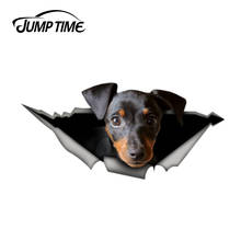 Jump Time 13cm x 6.2cm pincher sticker 3D Pet Graphic Vinyl Decal Car Window Laptop Bumper Animal Car Stickers 2024 - buy cheap