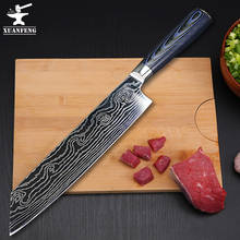 XUAN FENG-cuchillo de cocina para Chef, utensilio japonés de acero inoxidable con alto contenido de carbono, patrón láser pulido, Sande 2024 - compra barato