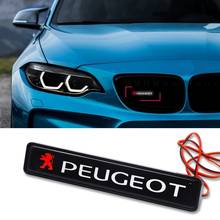 Insignia de parrilla LED para coche, lámpara de emblema para Peugeot Logo 4008, 5008, 103, 106, 206, 308, 208, 306, 3008, 408, 508, 205, 406, 407, 301, 207, 2008, 107, 307, 2024 - compra barato