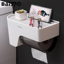 BAISPO Portable Toilet Paper Holder Waterproof Storage Box Wall-mounted Roll Paper Dispenser For Toilet Bathroom Accessories Set 2024 - buy cheap