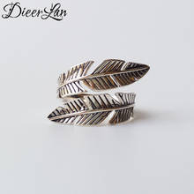 Personality Exaggerated New Feather Rings For Women Engagement Jewelry Girls Open Finger Rings 2024 - buy cheap