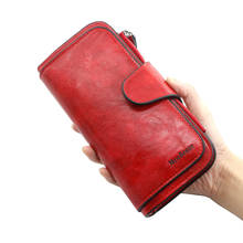 Cartera de cuero de lujo con tarjetero para mujer, cartera de mano con cremallera, bolsillo, cierre, 2021 2024 - compra barato