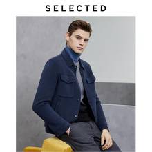 SELECTED Men's Woolen Pure Color Overcoat Male Winter Wool Coat S|419427527 2024 - buy cheap