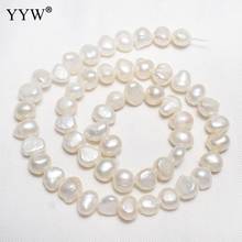 Wholesale White Color 7-8mm Cultured Baroque Freshwater Pearl Beads for DIY Bracelet Necklace Jewelry Making Accessory 2024 - buy cheap