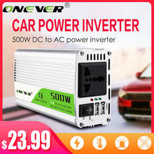 Onever 500W Inverter 12 V 220 V Voltage Transformer DC To AC 12V To 220V Power Converter with Dual USB Car Charger Adapter 2024 - buy cheap