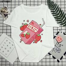 Cartoon Peach Juice Japanese Aesthetic Grunge T shirt Women Harajuku Cute Kawaii Tee Summer Casual Fashion Tops T-shirt Female 2024 - buy cheap