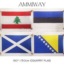 AMMIWAY 90*150cm 3x5 ft Lebanon Estonia Scotland Bosnia and Herzegovina Home Decoration Hanging Country National Flag 2024 - buy cheap