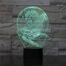 Lámpara de mesa 3D con cambio de color, luces Led de noche, USB 1766, Lámpara de Mesa táctil, envío espacial, novedad, 3D-687 2024 - compra barato