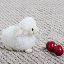 Kawaii peluches ovelhas pelúcia crianças brinquedo bebê presente de páscoa cordeiro com chocalho anel, 16cm boneca do bebê 2024 - compre barato