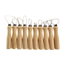 10pcs Pottery Clay Sculpture Loop Tool with Stainless Steel Flat Wire Wood Hand Tools Latest Pottery Ceramics Tools Set 2024 - buy cheap