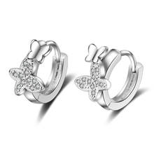   Sweet   Double Butterfly Cubic Zircon Hoop Earrings for Women Jewelry Trendy Earring 2020 Party Gift 2024 - buy cheap