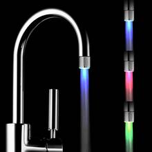 Grifo de agua LED de moda, cabezal de ducha brillante que cambia de 7 colores, Sensor de presión para cocina, accesorios de baño, ahorro de agua 2024 - compra barato