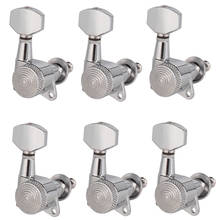 6R Chrome Locked String Tuning Pegs Key Tuners Machine Heads for Acoustic Electric Guitar Lock Schaller Style 2024 - buy cheap